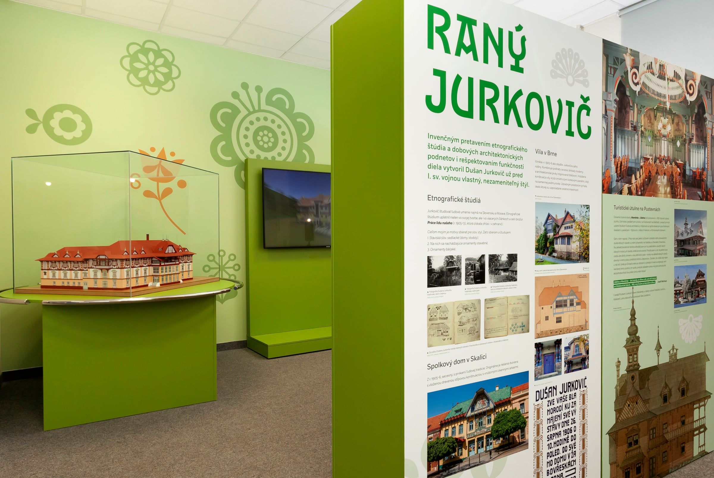 Zelená expozice Raný Jurkovič s modelem vily